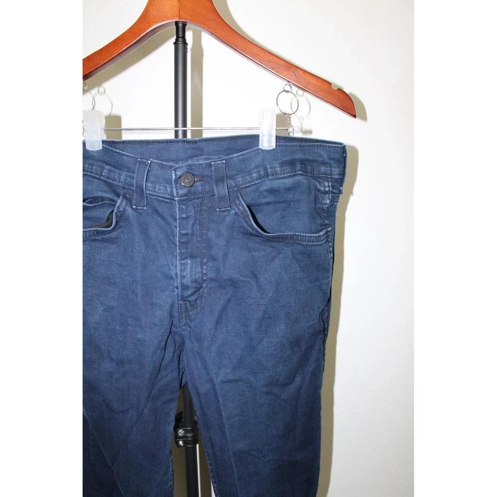 Levi's 511 Slim Fit Jeans Mens 32x34 Dark Indigo Blue Stretch Denim 04511-0717